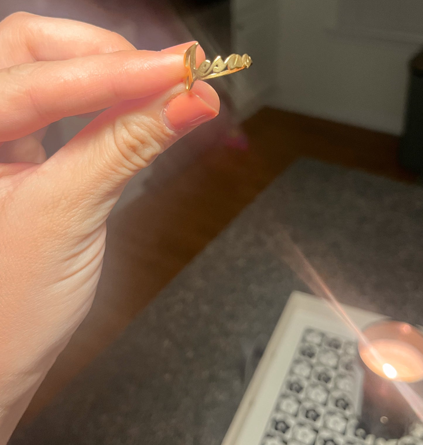 JESUS Ring 18k Gold Plated