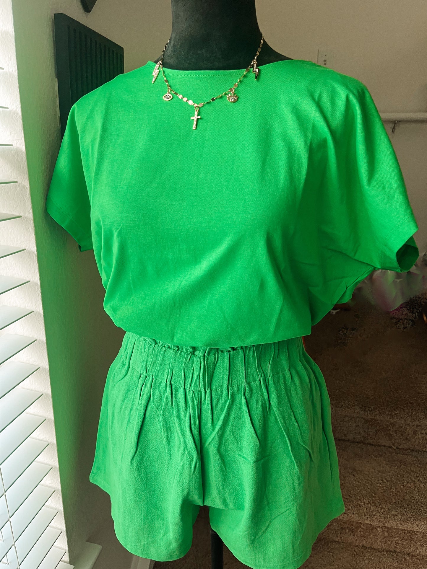 Lucky Girl Adjustable Drawstring Crop Top