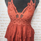 Zenana Lace Top with Ruffle Detail