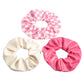 Pink Checkered Leather Scrunchie Set *1 Purchased = 1 Donated!