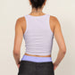 Jordan Ribbed Crop Tank - Lavender